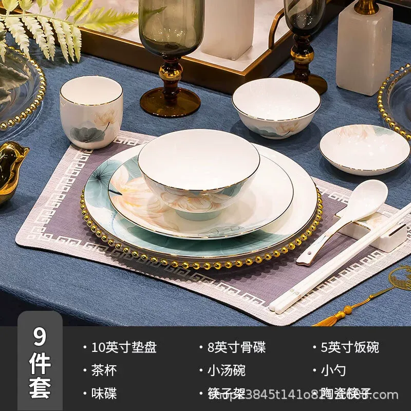 Juego de vajilla de porcelana de hueso tableware view 9