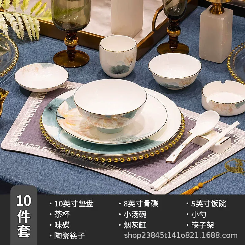 Juego de vajilla de porcelana de hueso tableware view 10