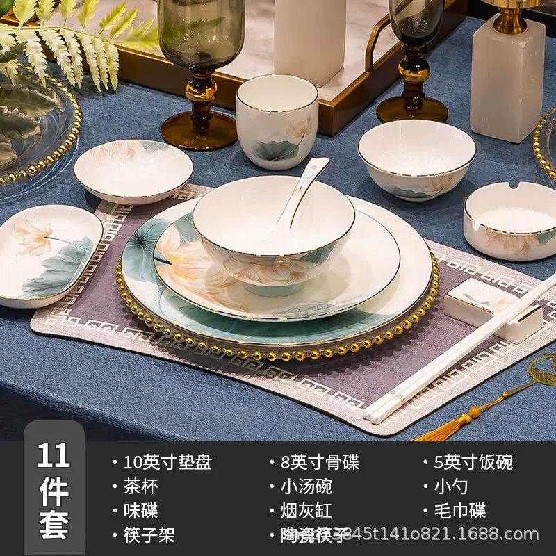 Juego de vajilla de porcelana de hueso tableware view 11