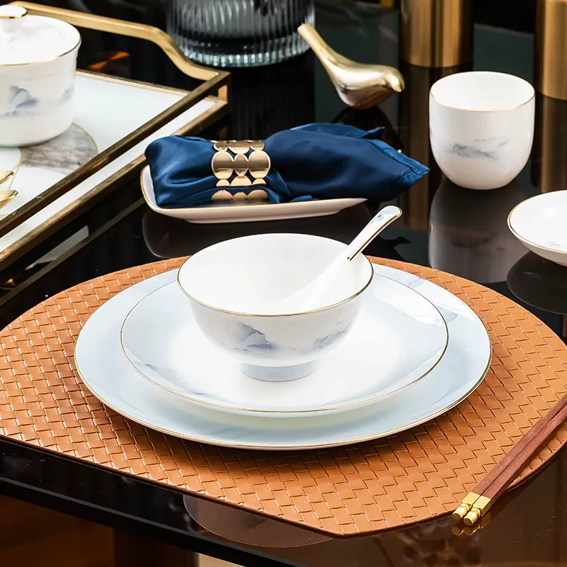 호텔용 본차이나 식기 세트 tableware view 2