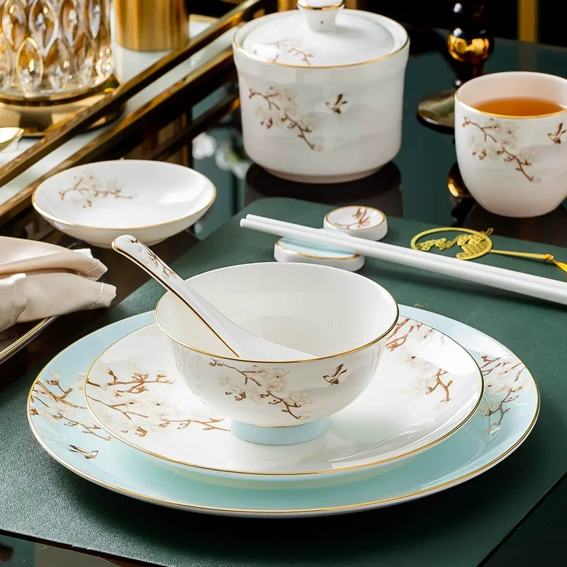 Vajilla de porcelana de hueso para hotel tableware view 2