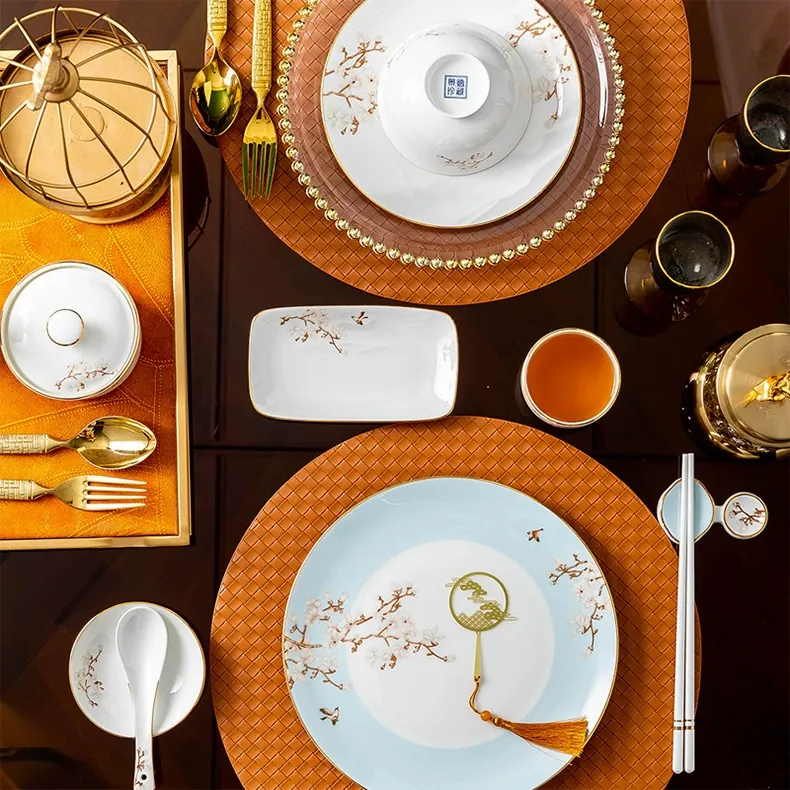 Vajilla de porcelana de hueso para hotel tableware view 3