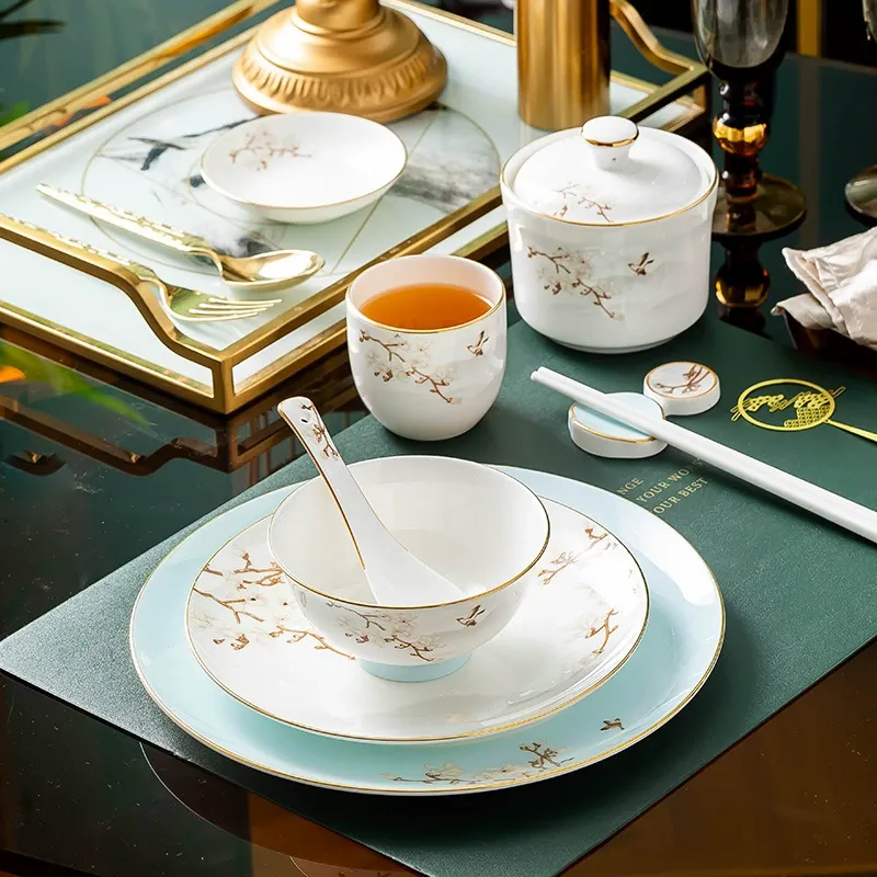 Vajilla de porcelana de hueso para hotel tableware view 4