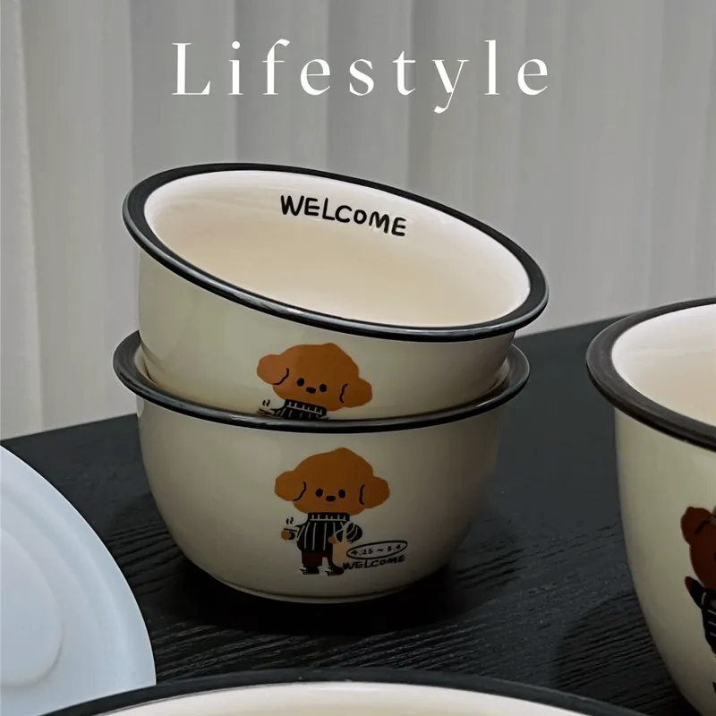 도자기 식기 세트 강아지 디자인 tableware view 5
