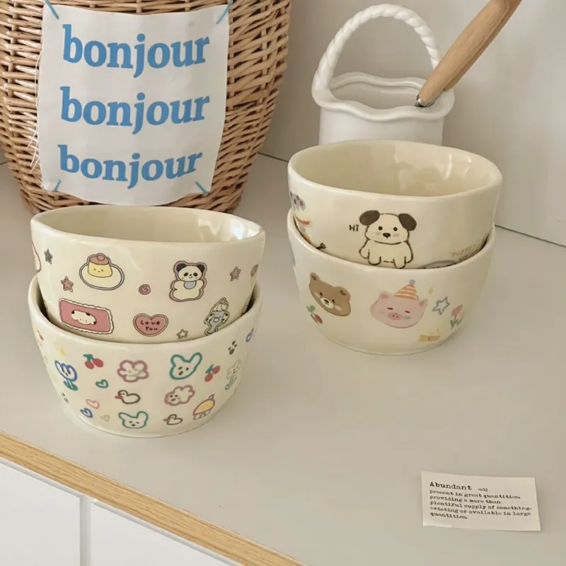 Cartoon Rice Bowl tableware view 2