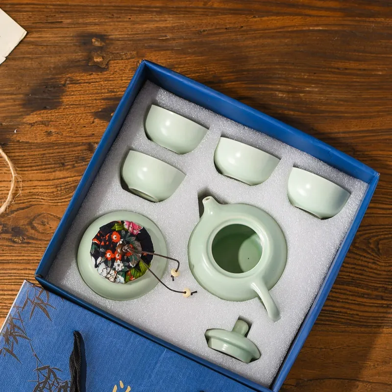 Ceramic Tea Set with Tea Canister