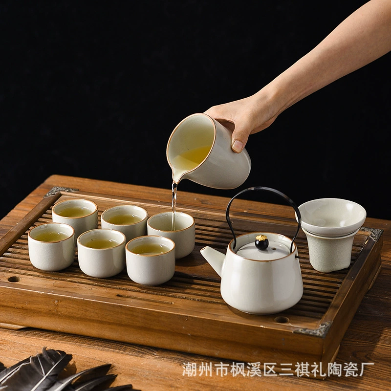 Ceramic Tea Set with Tea Canister tableware view 2