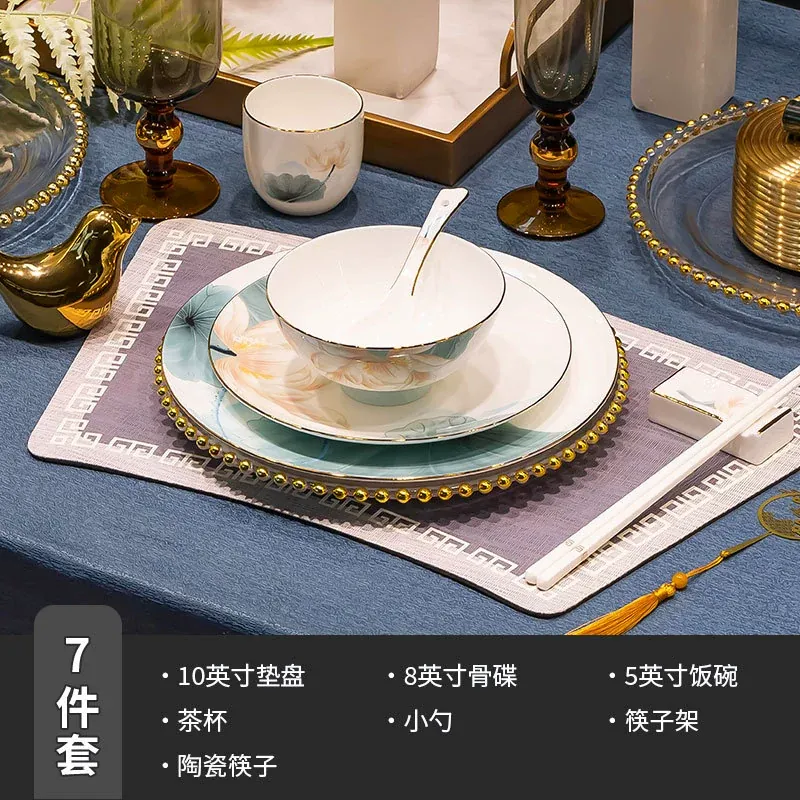 Service de vaisselle en porcelaine osseuse tableware view 7