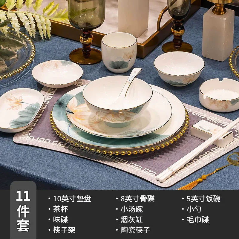 Service de vaisselle en porcelaine osseuse tableware view 11