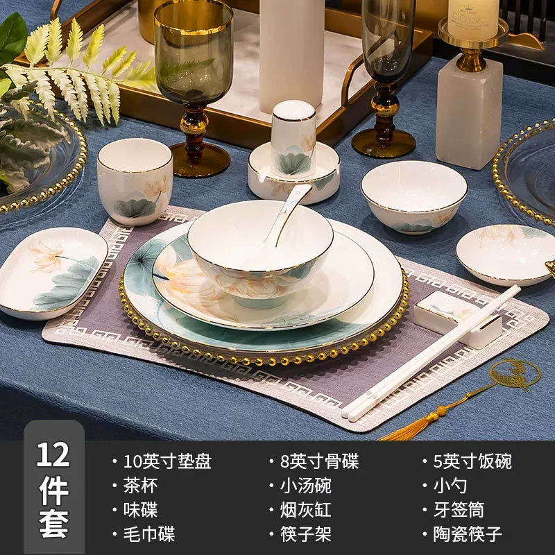 Service de vaisselle en porcelaine osseuse tableware view 12