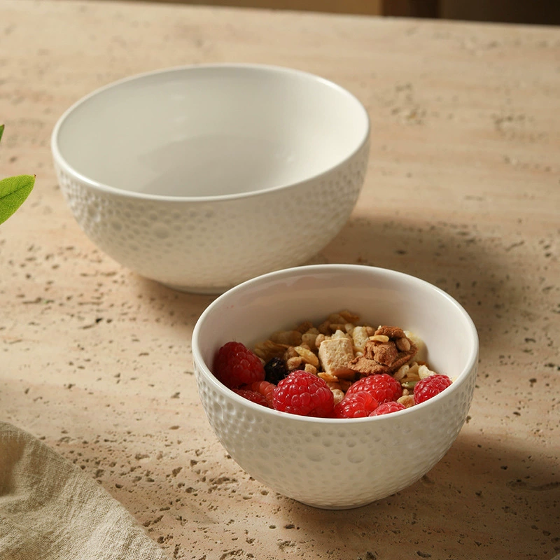플레어 림 도자기 밥그릇 tableware view 3