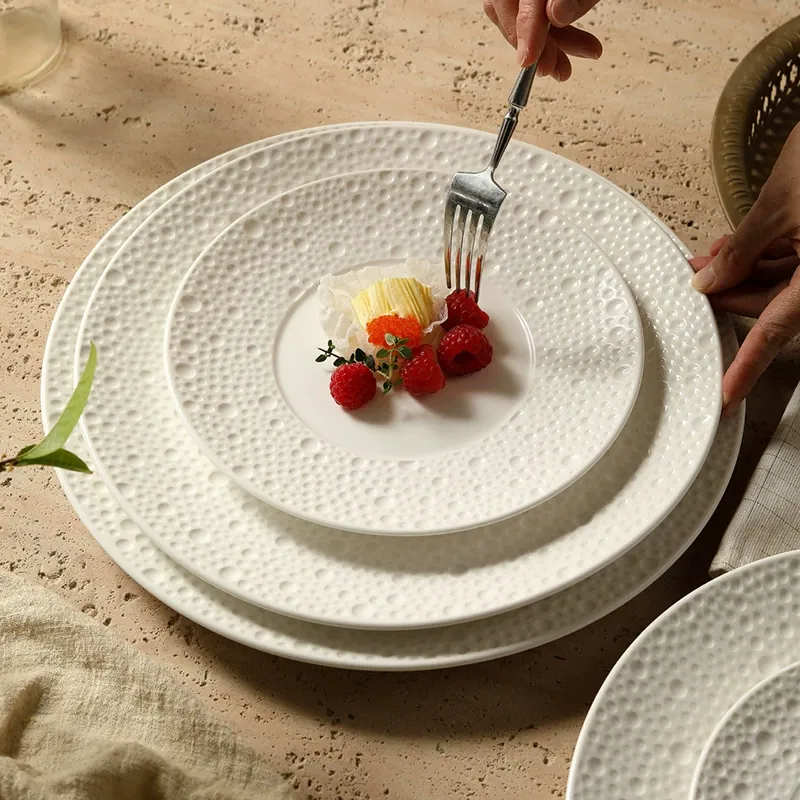Relief Ceramic Dinner Plate