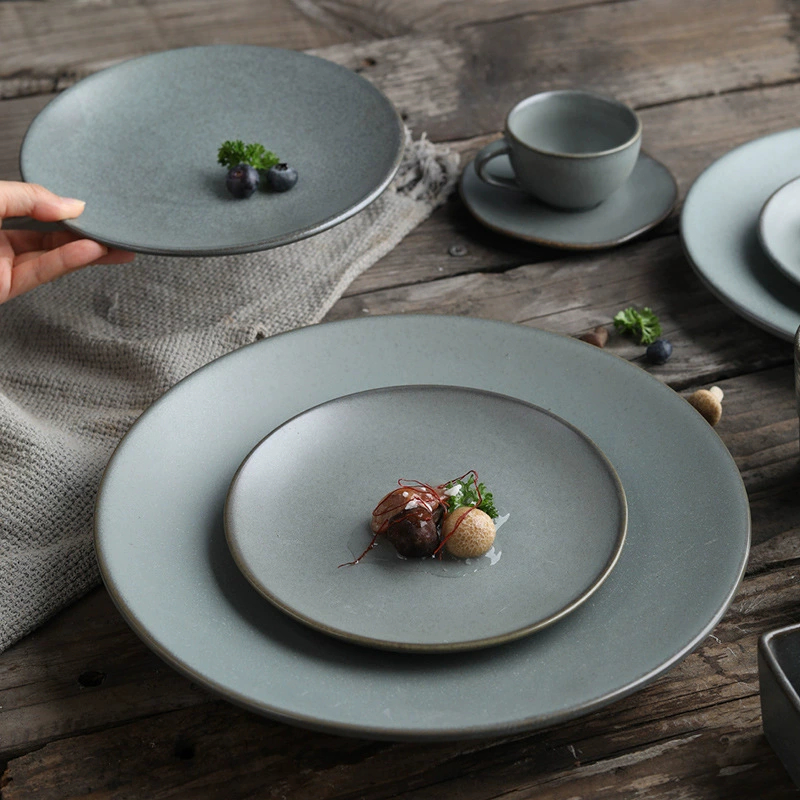 Ceramic Pasta Plate and Coffee Cup Set tableware view 2