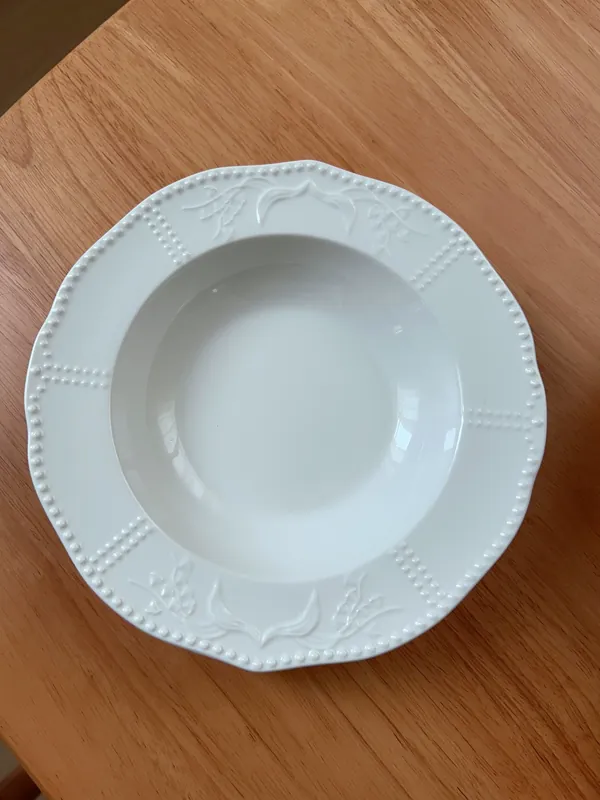 طبق حلوى بورسلين كلاسيكي بحافة tableware view 7