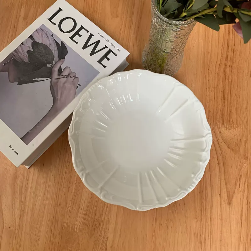وعاء شوربة بورسلين أبيض عتيق tableware view 5