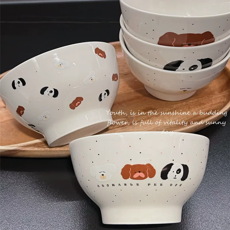 Porcelain High-Foot Rice Bowl