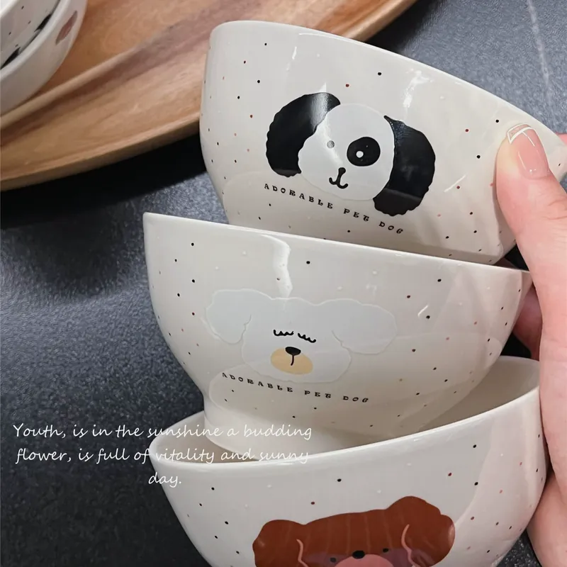 وعاء أرز عالي القاعدة من البورسلين tableware view 3