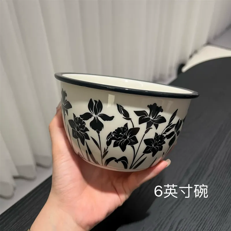 Набор столовой посуды из фарфора с цветочным дизайном tableware view 9