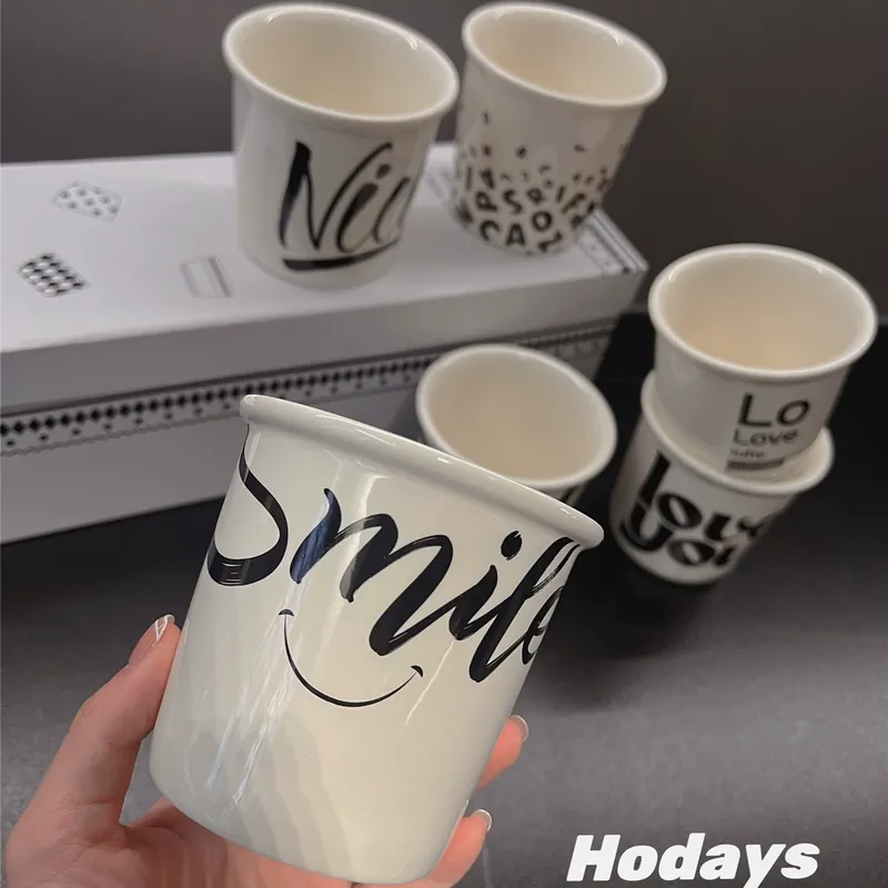 Керамическая кружка с дизайном буквы tableware view 3