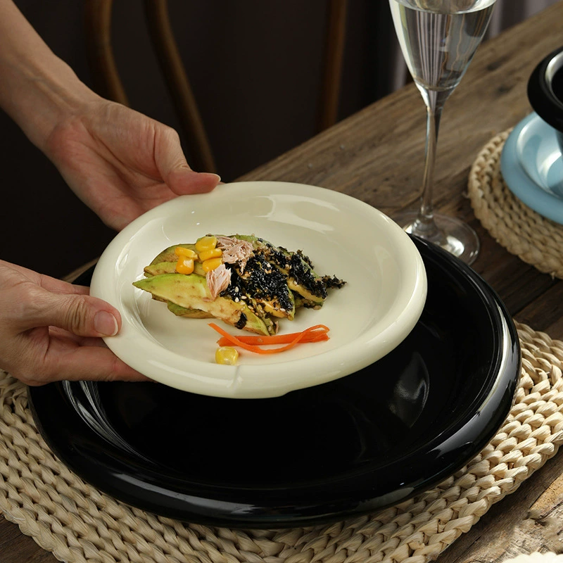 Корейский керамический набор посуды в кремовом стиле tableware view 2