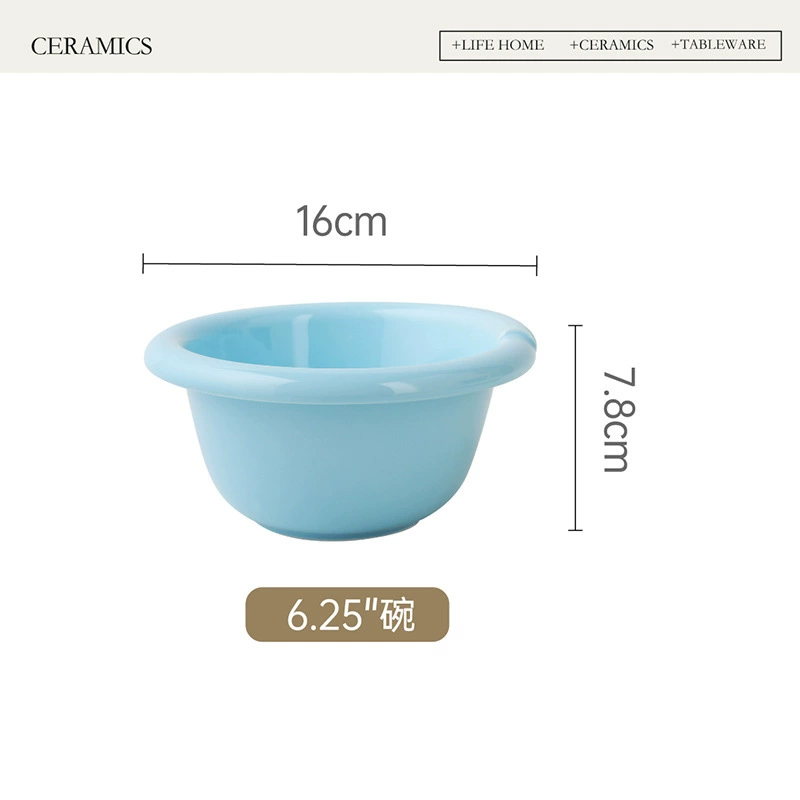 Корейский керамический набор посуды в кремовом стиле tableware view 9