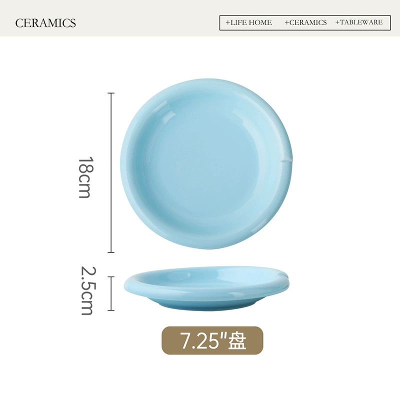 Корейский керамический набор посуды в кремовом стиле tableware view 10