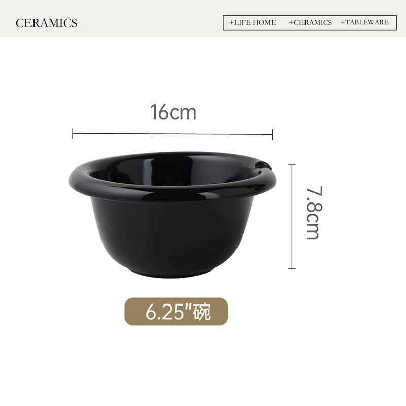 Корейский керамический набор посуды в кремовом стиле tableware view 12