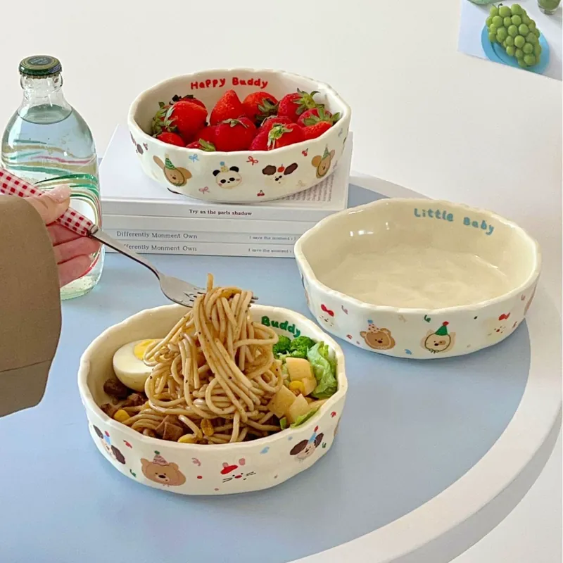 Hand-Painted Cartoon Plate