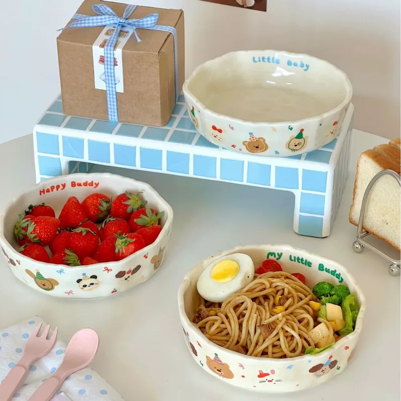 핸드페인팅 만화 플레이트 tableware view 2