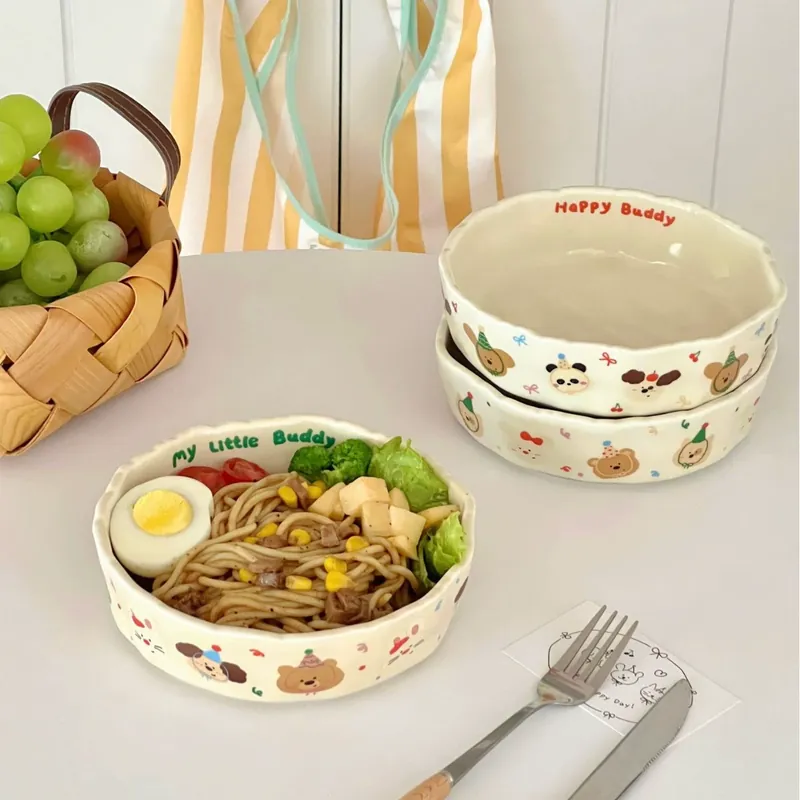 핸드페인팅 만화 플레이트 tableware view 3