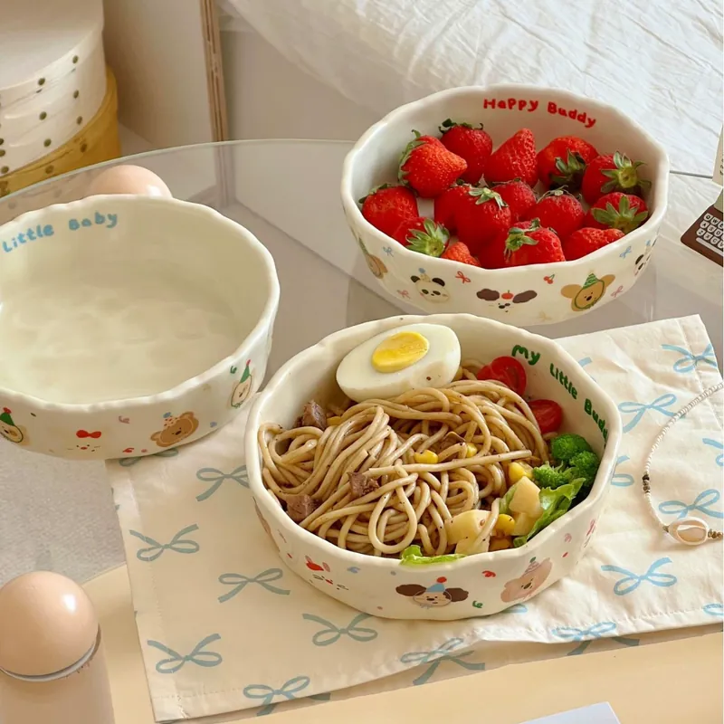 핸드페인팅 만화 플레이트 tableware view 4