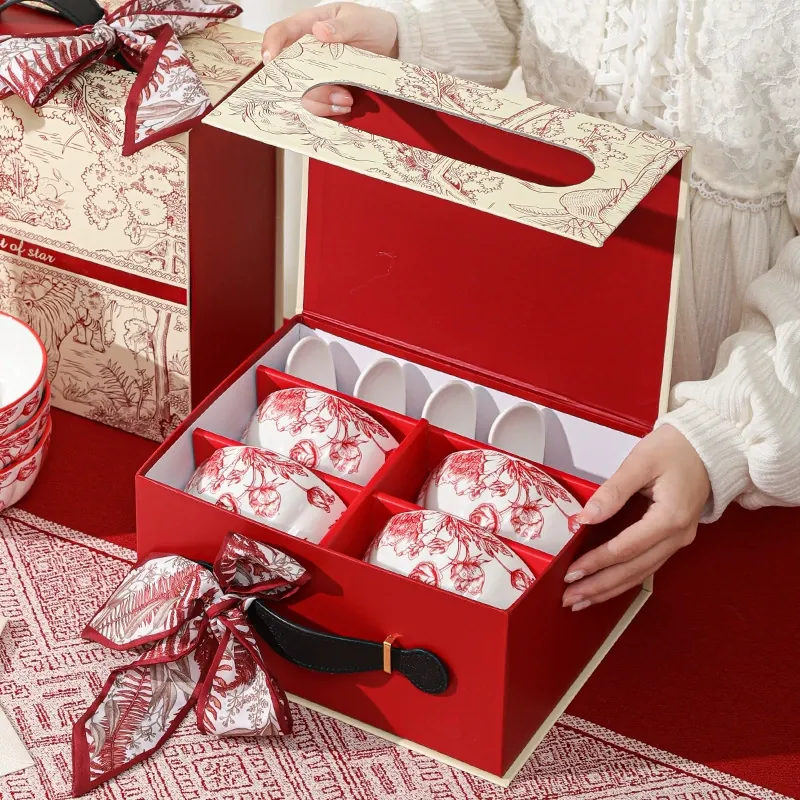 Red Rose Ceramic Tableware Set tableware view 3