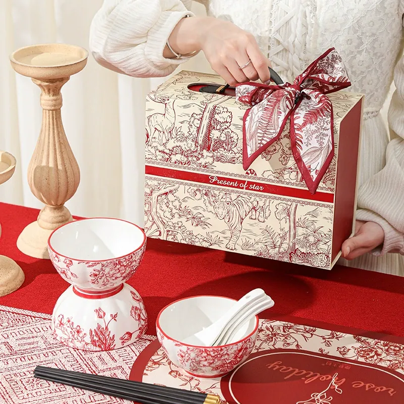 Red Rose Ceramic Tableware Set tableware view 4