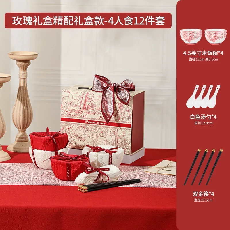 Red Rose Ceramic Tableware Set tableware view 7