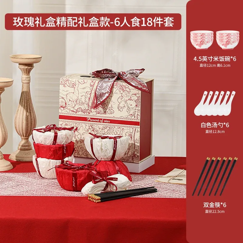 Red Rose Ceramic Tableware Set tableware view 9