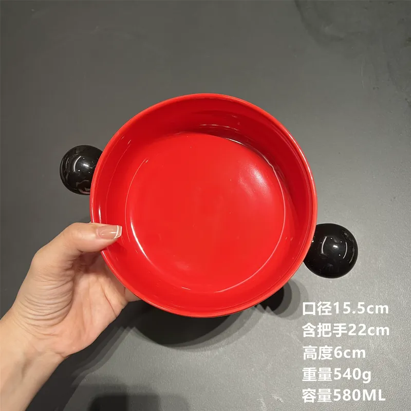 Керамическая салатница с ручкой tableware view 6