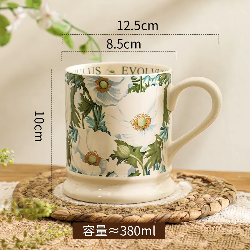 꽃 디자인 세라믹 머그컵 tableware view 7