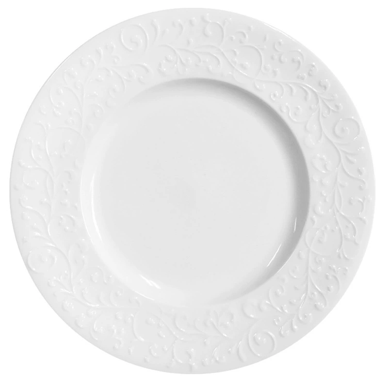 French Relief Ceramic Breakfast Plate tableware view 5