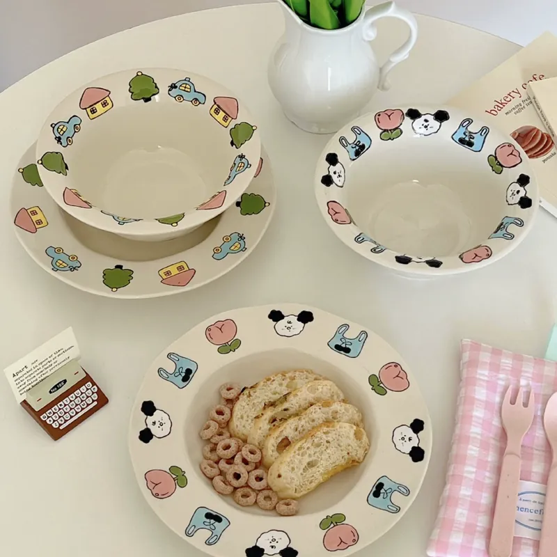 وعاء سلطة بنقش بارز tableware view 3
