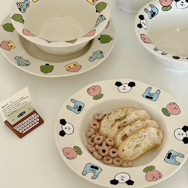 엠보싱 샐러드 플레이트 tableware view 2
