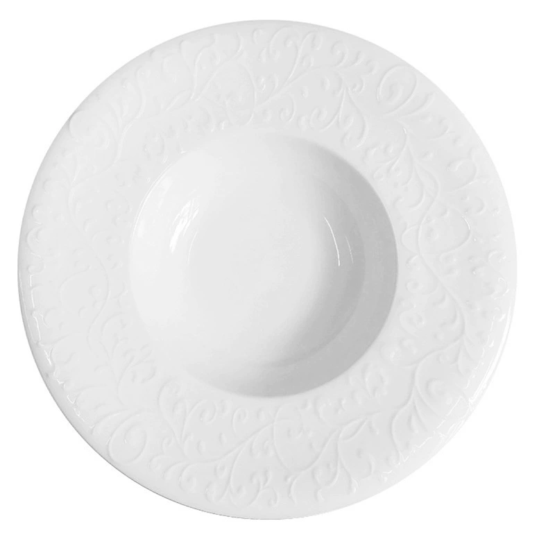 Relief Ceramic Pasta Bowl tableware view 5