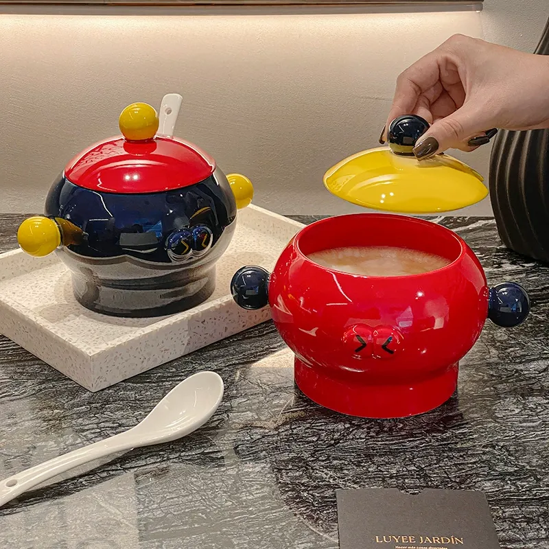 Керамическая банка для смальца с крышкой tableware view 5