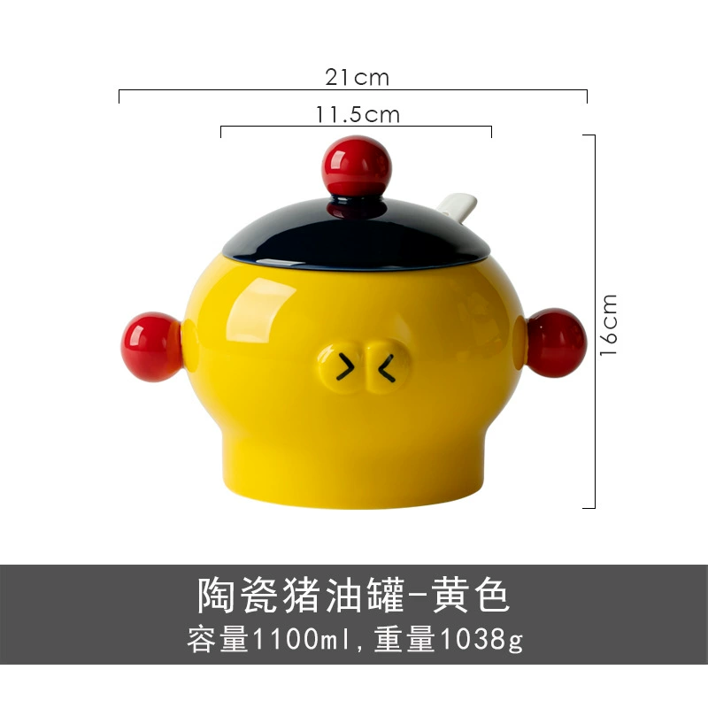 Керамическая банка для смальца с крышкой tableware view 8