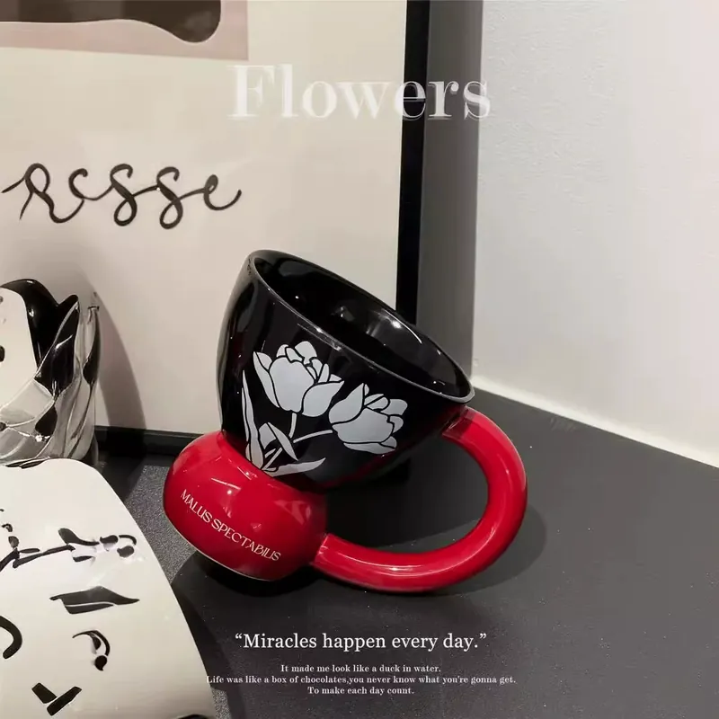Mug en céramique avec motif floral tableware view 4