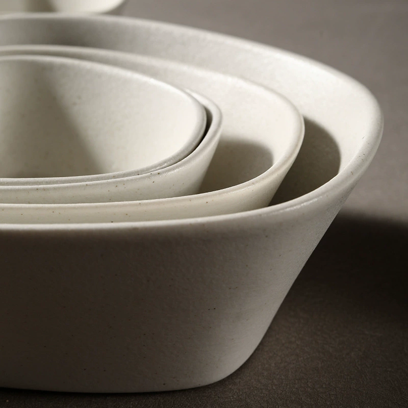 Bol à dessert en céramique irrégulier tableware view 4