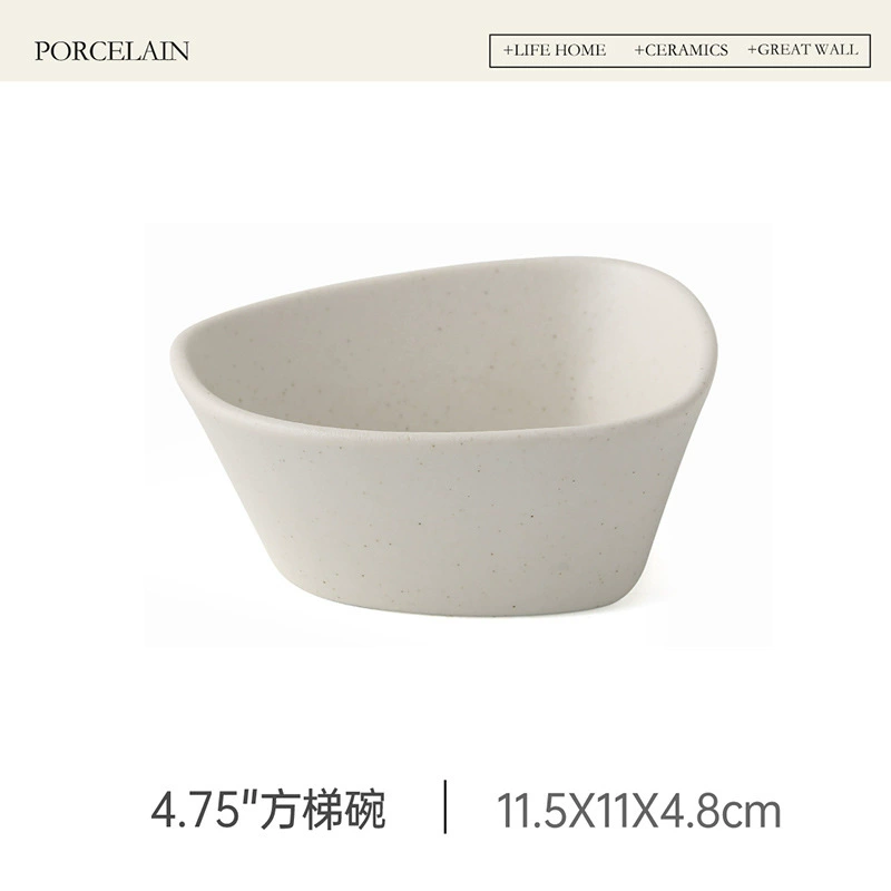 Bol à dessert en céramique irrégulier tableware view 7