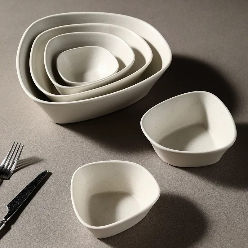 Irregular Ceramic Salad Bowl