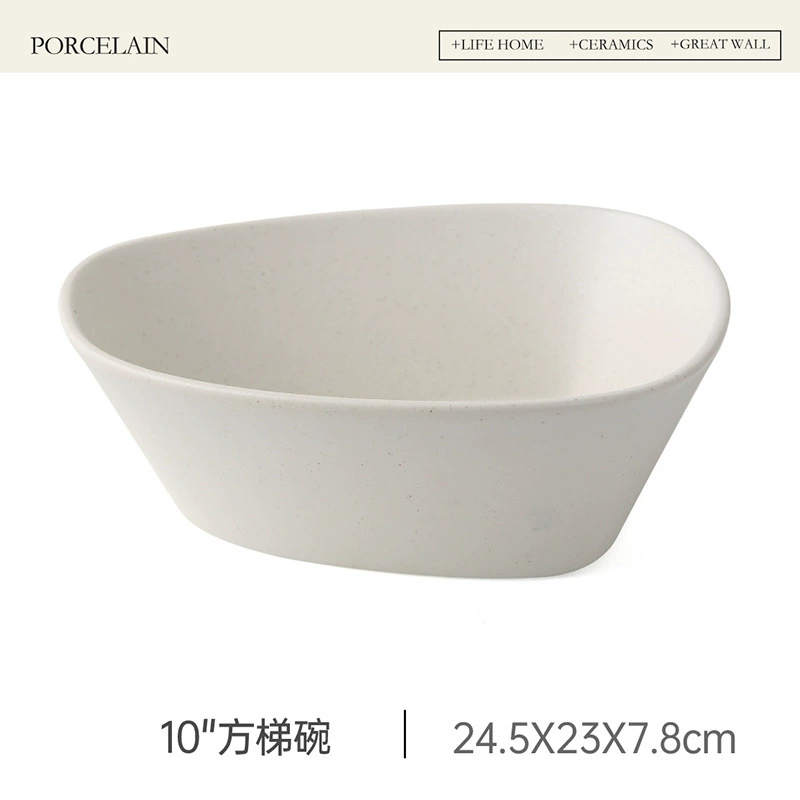 Bol à salade en céramique irrégulier tableware view 11