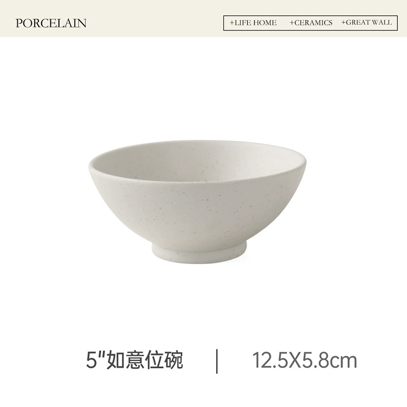 Set de vajilla de cerámica nórdico con platos moteados tableware view 7