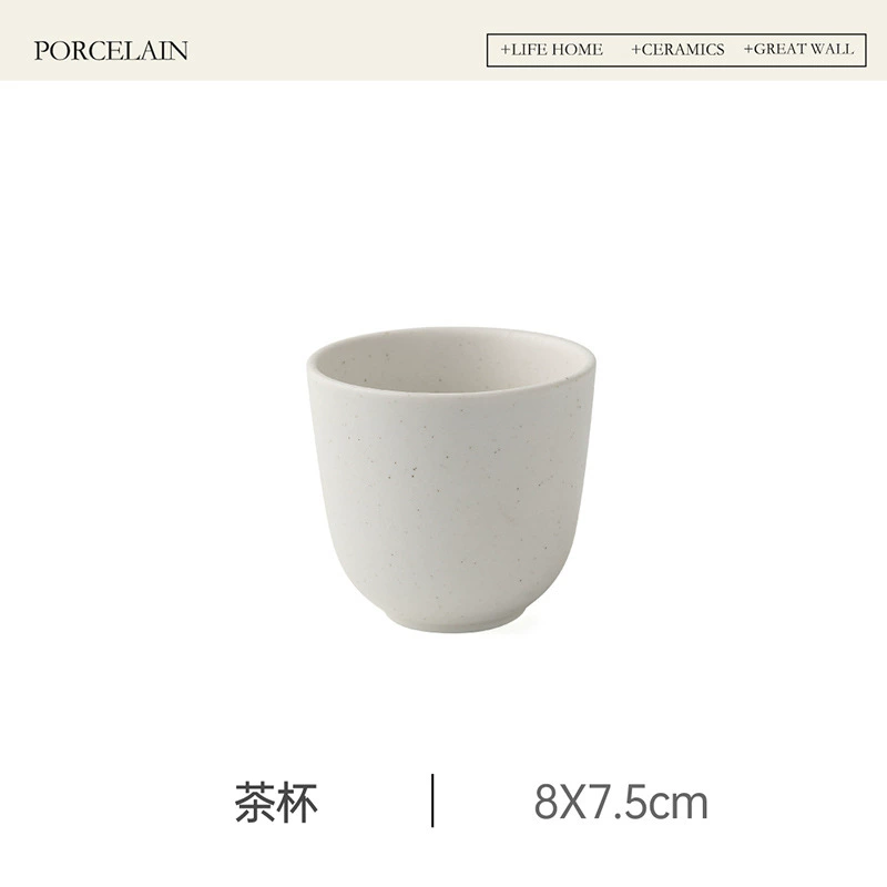 Set de vajilla de cerámica nórdico con platos moteados tableware view 8